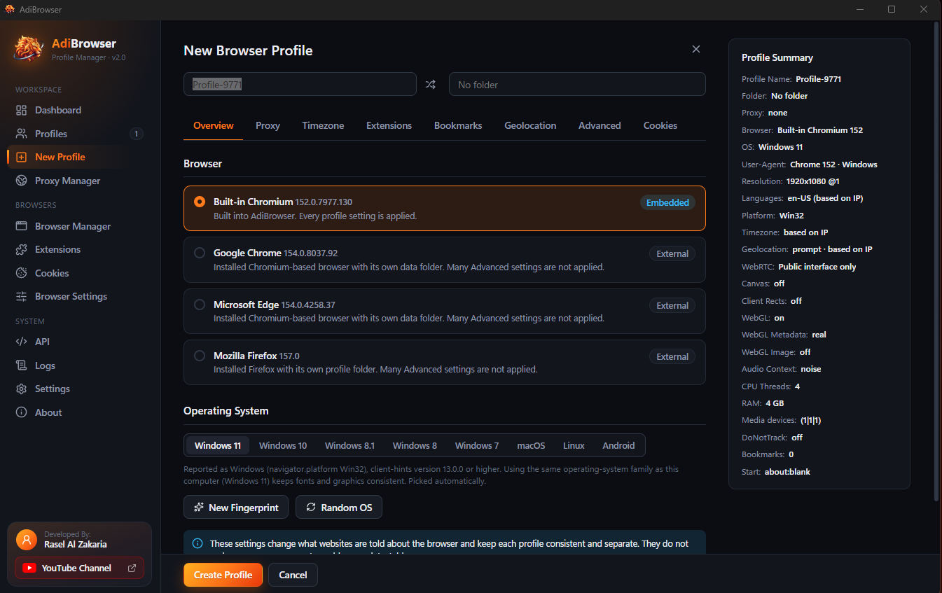Anti Detect Browser Profile Manager screenshot 3