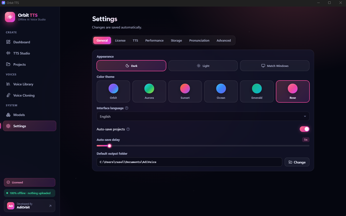 OrBit TTS screenshot 3