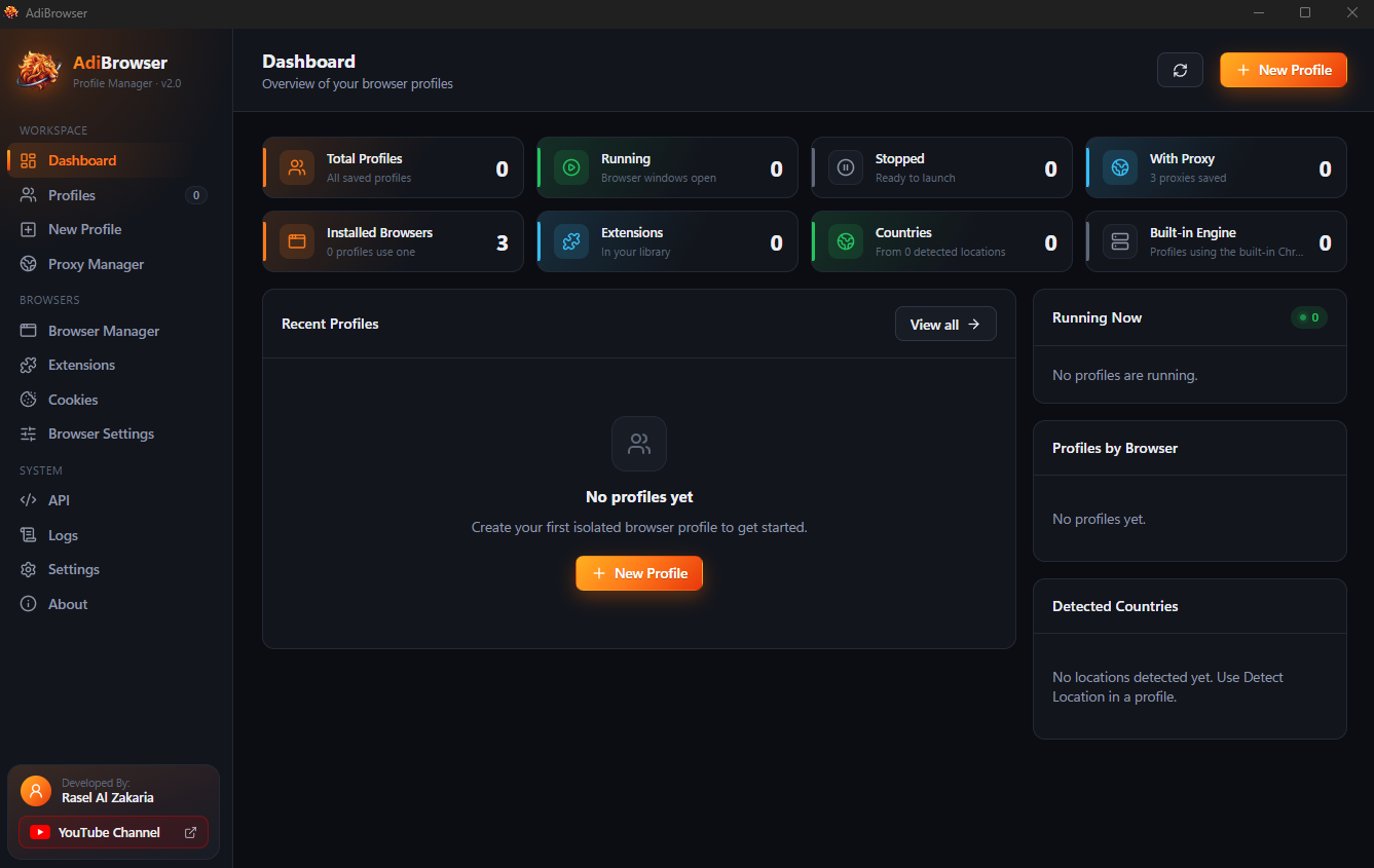 Anti Detect Browser Profile Manager screenshot 1
