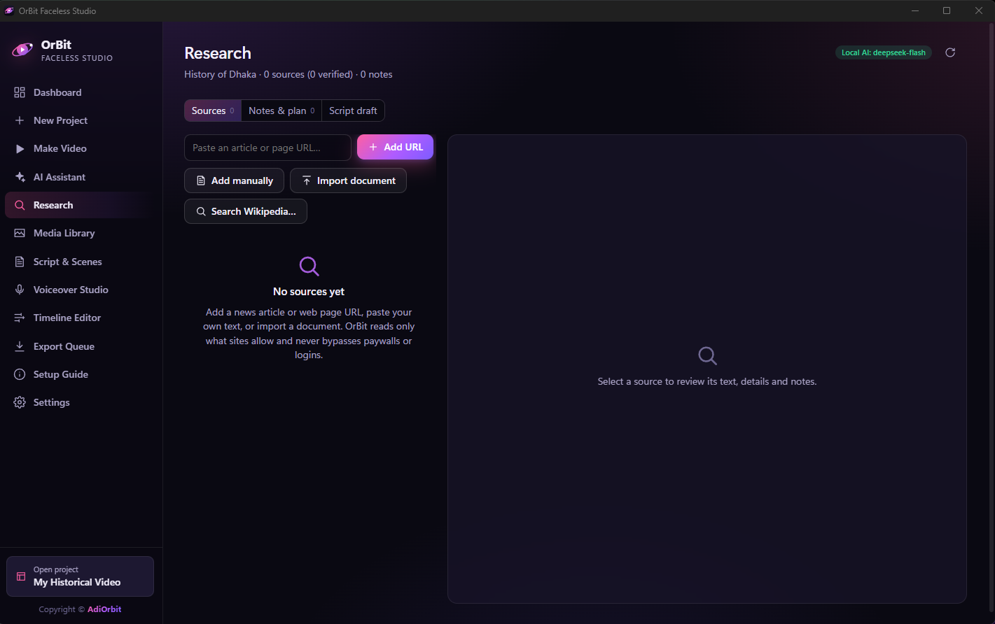 OrBit Faceless and AI Video Making Software screenshot 4